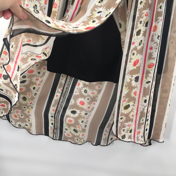 Xhileration Chiffon Boho Chic Strapless Dr… - Picture 4 of 7